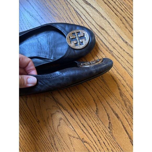 Tory Burch Reva black leather flats - Picture 4 of 5